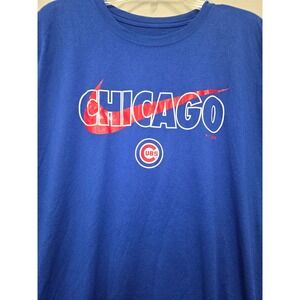 Nike Chicago Cubs Dri-FIT Graphic T-Shirt Mens XXL Blue MLB Baseball Tee